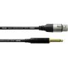 Cordial CCM 10 FP XLR propojovací kabel [1x XLR zásuvka - 1x jack zástrčka 6,3 mm] 10.00 m černá