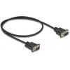Delock sériový kabel [1x D-SUB zástrčka 9pólová - 1x D-SUB zástrčka 9pólová], 0.5 m, černá