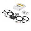 Přepínač KVM, 3,5 mm stereo 2portový USB, počet zobrazení: 1 2 StarTech.com, video připojení: Display Port 3840 x 2160