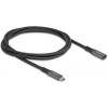 Delock Kabel USB-C USB 3.2 Gen2 USB-C ® zástrčka, USB-C ® zástrčka 1.00 m černá kulatý 80022