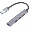 Renkforce RF-6855462 USB Hub 4 porty USB-A USB 3.2 Gen2 10 GBit/s s hliníkovým krytem šedá RF-USBH-200 Renkforce RF-6855462 USB Hub 4 porty USB-A USB 3.2 Gen2 10 GBit/s s hliníkovým krytem šedá RF-USBH-200
