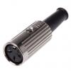 RS PRO Zásuvka DIN, řada: RS PRO, počet kontaktů: 3, velikost: Standard, 100V ac, orientace těla: Rovný 4A, typ