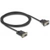 Delock sériový kabel [1x D-SUB zásuvka 9pólová - 1x D-SUB zásuvka 9pólová], 2 m, černá