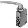 Pneumatický ventil s ručním ovládáním, řada: H-3 Páka G 1/4 G, materiál tělesa: Hliník 8987, teplotní rozsah: +60 °C,