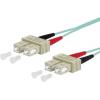 Metz Connect 151J1EOEO10E optické vlákno optické vlákno kabel 1.00 m tyrkysová [2x zástrčka SC - 2x zástrčka SC] 50/125 µ Multimode OM3