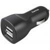 Hama USB nabíječka, Nadproudová ochrana, Rychlonabíječka, auto-detect, 2x USB A, 12.00 W, černá
