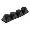 SJ 5514 BLACK 3M Kónický čtyřhranný Polyuretan Samolepicí nohy 20.6 mm 47.7mm