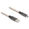 Delock USB kabel USB 2.0 USB-A zástrčka, USB-C ® zástrčka 1.00 m transparentní 88164 Delock USB kabel USB 2.0 USB-A zástrčka, USB-C ® zástrčka 1.00 m transparentní 88164