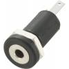 TRU COMPONENTS 718684 jack konektor 2.5 mm zásuvka, vestavná vertikální Pólů: 2 mono černá 1 ks