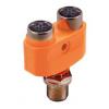ifm electronic Adaptér pro kulaté konektory, řada: EB M12 Poniklovaný Vnitřní, 90 °C, 0 °C M12, materiál kontaktu: Zlatá