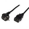 Napájecí kabel 3 m, A: CEE 7/7, B: IEC C19, 250V ac Roline Napájecí kabel 3 m, A: CEE 7/7, B: IEC C19, 250V ac Roline