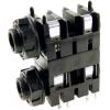 Cliff FCR1120 jack konektor 6.35 mm zásuvka, vestavná horizontální Pólů: 2 mono černá 1 ks