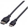 Roline HDMI kabel Zástrčka HDMI-A, Zástrčka HDMI Mini-C 2.00 m černá 11.04.5580 standardní HDMI HDMI kabel Roline HDMI kabel Zástrčka HDMI-A, Zástrčka HDMI Mini-C 2.00 m černá 11.04.5580 standardní HDMI HDMI kabel
