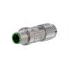 Kulatý průmyslový konektor, počet kontaktů: 4, Kabel, velikost: M12 Metz Connect, pohlaví kontaktu: Vnější, orientace Kulatý průmyslový konektor, počet kontaktů: 4, Kabel, velikost: M12 Metz Connect, pohlaví kontaktu: Vnější, orientace
