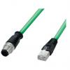 F Lutze Ltd Cat5 Ethernetové kabely, Zelená, Polyvinylchlorid, A: RJ45 Vnější, B: M12 Vnější 5 m, typ pláště: Stíněné, F Lutze Ltd Cat5 Ethernetové kabely, Zelená, Polyvinylchlorid, A: RJ45 Vnější, B: M12 Vnější 5 m, typ pláště: Stíněné,