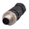Vidlice M12 kód A, 5 pinů, 60 V / 4 A, IP67, kabel