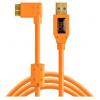 Tether Tools USB kabel USB-A zástrčka, USB Micro-B 3.0 zástrčka 4.60 m oranžová 90° zatočeno doprava CU61RT15-ORG