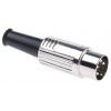 RS PRO Zástrčka DIN, řada: RS PRO, počet kontaktů: 4, velikost: Standard, 100V ac, orientace těla: Rovný 4A, typ