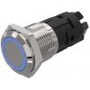 EAO Osvětlené tlačítko, řada: 82 IP65, IP67 SPDT Panel Blokování Osvětlené 16 mm 3A, barva LED: Modrá 240 V dc 240 V ac