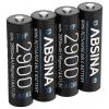 Absina akumulátor AA, Ni-MH, 1.2 V, 4 ks Absina akumulátor AA, Ni-MH, 1.2 V, 4 ks