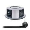 Solight 3z + USB A+C 20W PD, Wireless 10W, výsuvný blok zásuvek, 2m, stříbrný - PP120CW-PD20