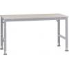 Manuflex AU4014.9006 Pracovní základní stolní Univerzální standardní samořeznými krytina deska, Šxhxv = 1000 x 800 x 760-870 mm hliníkově stříbrná