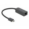 Delock USB 2.0 adaptér [1x USB-C® zástrčka - 1x RJ45 zásuvka] 66645 0.16 m