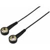 TRU COMPONENTS TC-12356296 ESD zemnicí kabel černá 2.40 m tlačítko 10 mm, tlačítko 10 mm