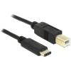 Delock USB kabel USB 2.0 USB-B zástrčka, USB-C ® zástrčka 2.00 m černá 83330 Delock USB kabel USB 2.0 USB-B zástrčka, USB-C ® zástrčka 2.00 m černá 83330
