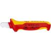 Nůž na kabely, celková délka: 170mm Splňuje normu VDE/1000V Knipex, dělka lopatky: 28 mm Ocel