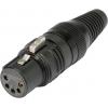 Hicon HI-X5CF-G XLR konektor zásuvka, rovná Pólů: 5 černá 1 ks
