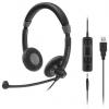 Sluchátka na uši SC 75 USB MS 507086 Sennheiser, Černá Nad hlavou