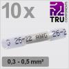 TRU COMPONENTS TC-13448488 krimpovací spojka se smršťovací bužírkou 0.3 mm² 0.5 mm² plná izolace bílá 10 ks