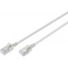 Digitus DK-1632-A-010S RJ45 síťové kabely, propojovací kabely CAT 6A F/FTP 1 m šedá barevně rozlišený, stíněný, točený drát, S průchodkou chránící proti