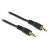 Delock 84001 jack audio kabel [1x jack zástrčka 3,5 mm - 1x jack zásuvka 3,5 mm] 2.5 m černá