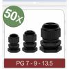 Quadrios 24CA390 kabelová průchodka, 24CA390, od 3.5 mm, do 12 mm, PG7, PG9, PG13.5, 50 ks