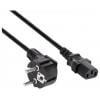 Akyga napájecí kabel [1x zástrčka s ochranným kontaktem - 1x IEC C13 zásuvka 10 A] 10 m černá
