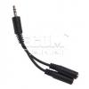 Kabel jack 3,5 mm stereo, vidlice/2× zásuvka, 2 m Kabel jack 3,5 mm stereo, vidlice/2× zásuvka, 2 m