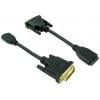 RS PRO, A: Vnější Duální propojení DVI-D, B: Vnitřní HDMI 150 mm Kabel DVI, Černá, Polyvinylchlorid