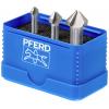 PFERD TOOLS SET UGT HSS DIN 335 C90° 3TLG 25202190 sada záhlubníků 6.3 mm, 10.4 mm, 16.5 mm HSS válcová stopka 1 sada