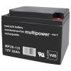 multipower MP26-12I MP26-12I olověný akumulátor 12 V 26 Ah olověný se skelným rounem (š x v x h) 166 x 125 x 175 mm póly kontaktu bezúdržbové, nepatrné