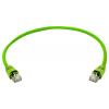 Telegärtner 100008283 RJ45 síťové kabely, propojovací kabely CAT 6A S/FTP 2.0 m zelená S průchodkou chránící proti zlomení 1 ks Telegärtner 100008283 RJ45 síťové kabely, propojovací kabely CAT 6A S/FTP 2.0 m zelená S průchodkou chránící proti zlomení 1 ks