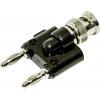 Mueller Electric BU-P1270 adaptérový konektor, BNC zásuvka - banánek zásuvka 4 mm, černá, mosaz