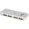 Value 14.99.5015 USB Hub 4 porty USB-A USB 2.0 480 MBit/s stříbrná (metalíza)
