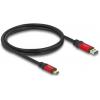 Delock USB kabel USB-A zástrčka, USB-C ® zástrčka 1.00 m černá, červená 80617