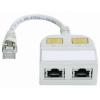 Telegärtner RJ45 síťový Y adaptér CAT 5e [2x RJ45 zásuvka - 1x RJ45 zástrčka] 15.00 cm bílá