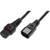 MicroConnect napájecí kabel 3 m černá