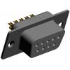 Norcomp Konektor D-Sub, počet kontaktů: 9, orientace těla: Rovný 2.769 mm, Kabel Vnitřní, D-SUB, 500.0 V
