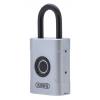 ABUS Visací zařízení Na otisk prstu Odolnost vůči povětrnostním vlivům, Tlakově litý zinek Obojí 6.5 mm třmen, Stříbrná ABUS Visací zařízení Na otisk prstu Odolnost vůči povětrnostním vlivům, Tlakově litý zinek Obojí 6.5 mm třmen, Stříbrná