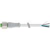 Kabel ovladače snímače, A: Vnitřní, A: M12 4, B: Volný konec, 250V, IP65, IP66K, IP67, IP68, řada: 7014 Murrelektronik